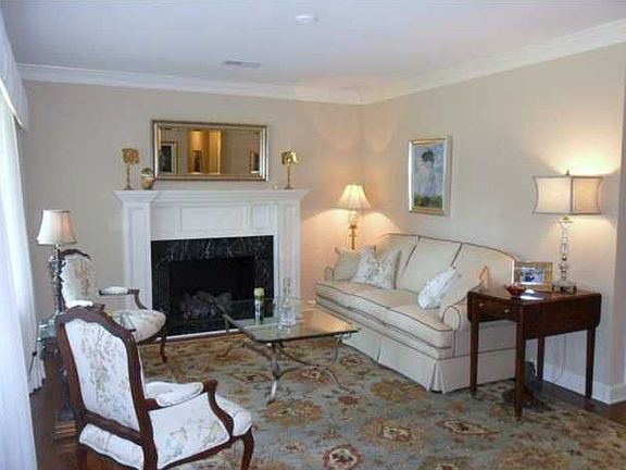 Formal Living with gas fireplace