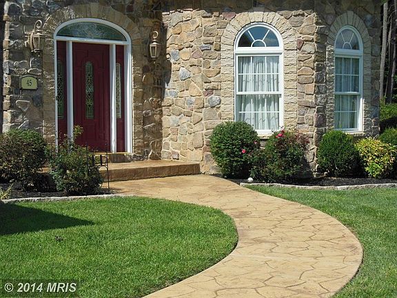 Front Entrance with Stamped Concrete