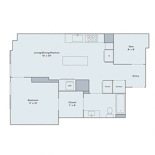 Floor plan A15 with Den
