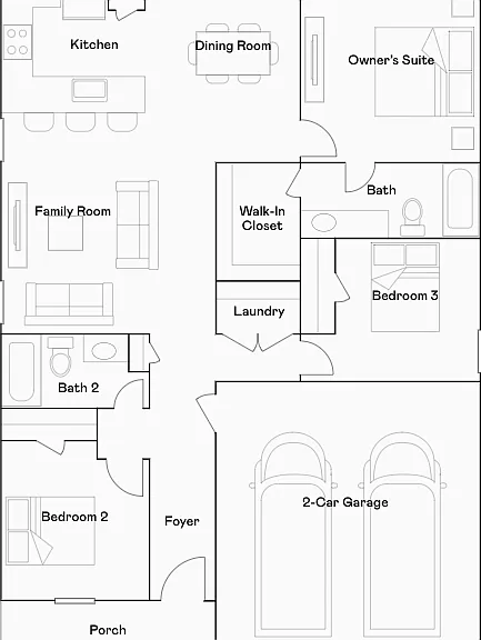 This is the Fullerton floor model from Lennar. It has 3 bedrooms, 2 bathrooms and 2 car garage.