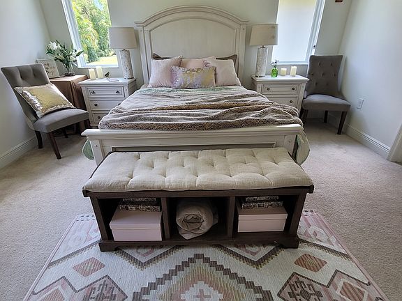 Master bedroom~ tasteful zen, peaceful & private palm tree views