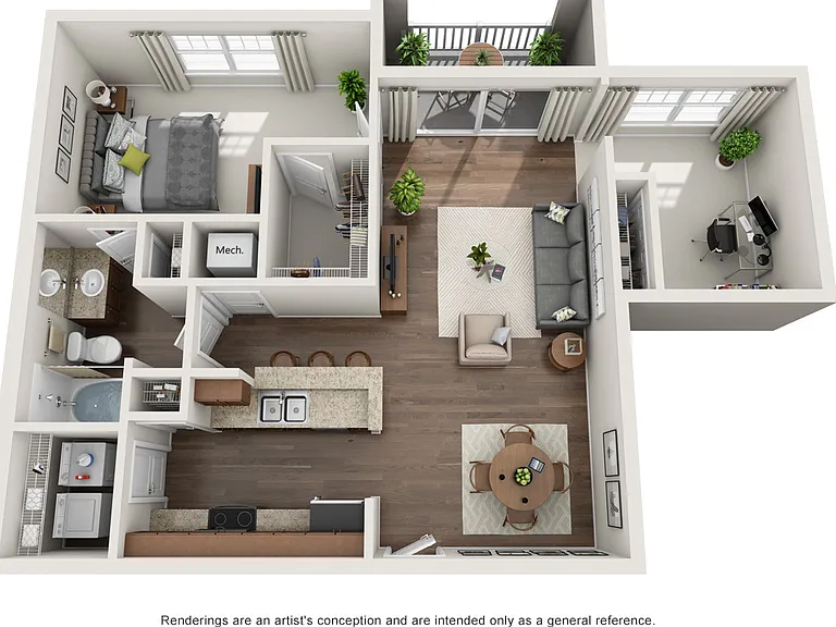 Town Center At Lakeside Village - Verona - 1 Beds - 1 Baths - 923 Sq. ft.