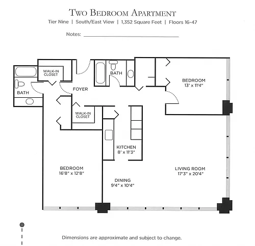 Floor plan 2 Bedroom