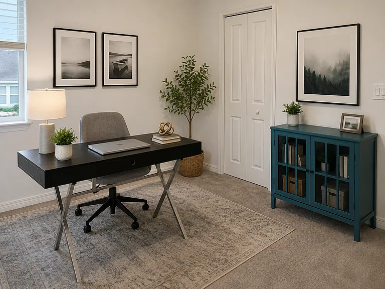 Dedicated Home Office / Flex Room
Versatile private office space perfect for remote work, studying, a nursery, or a quiet creative retreat.