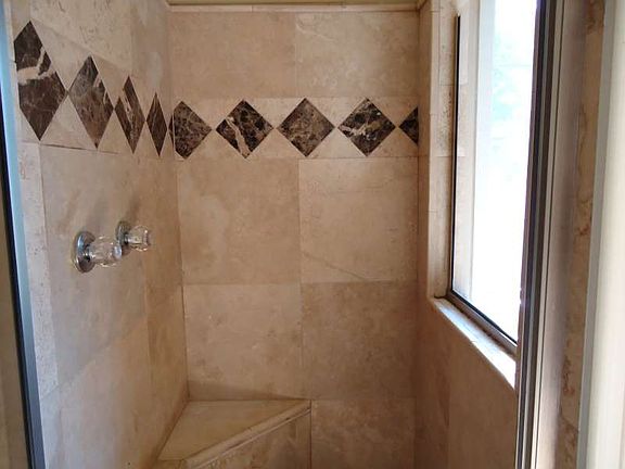 Master shower, Marble