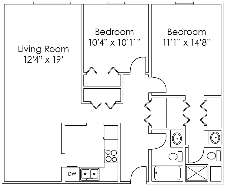 Floor plan 2 Bedroom C