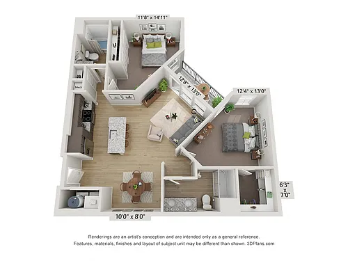 Floor plan B3 - Garnet