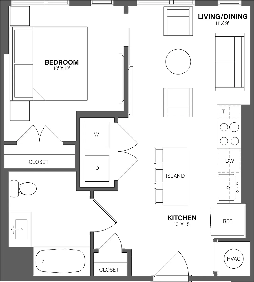 Floor plan Studio-S21