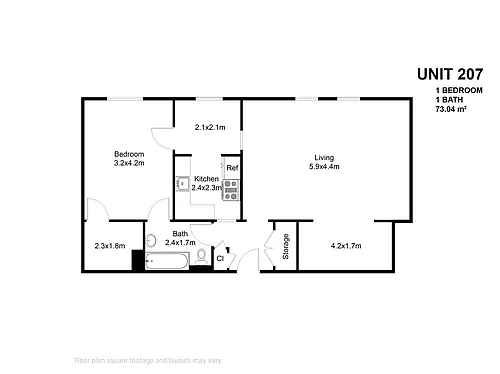 Floor plan 1 Bedroom