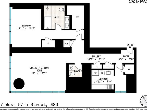 2nd image of 217 W 57th St APT 48D