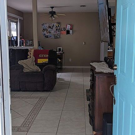 Living room from front door