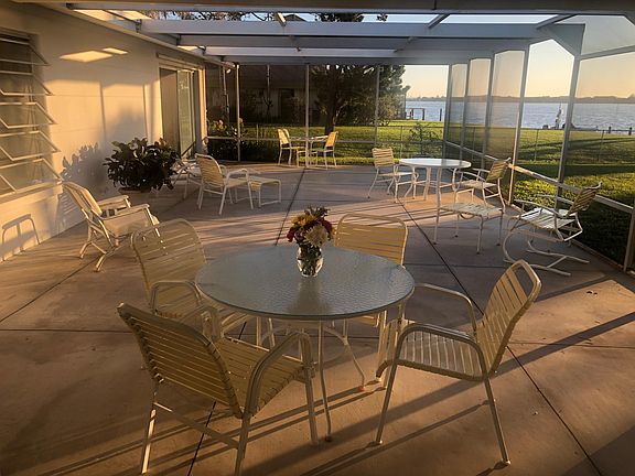 Lanai with beautiful water view. Hot tub has been added
