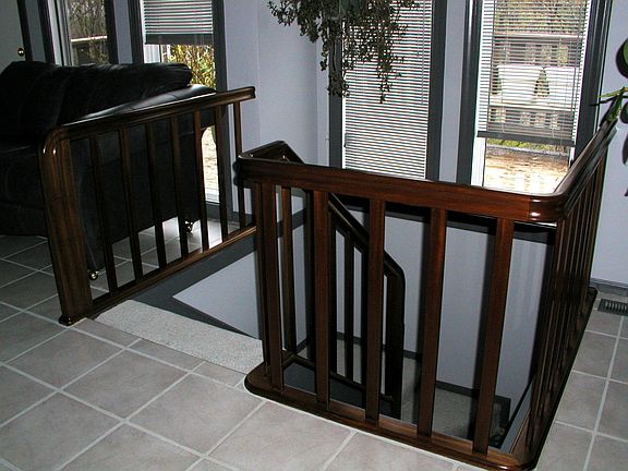 Handmade Red Mahogany Staircase