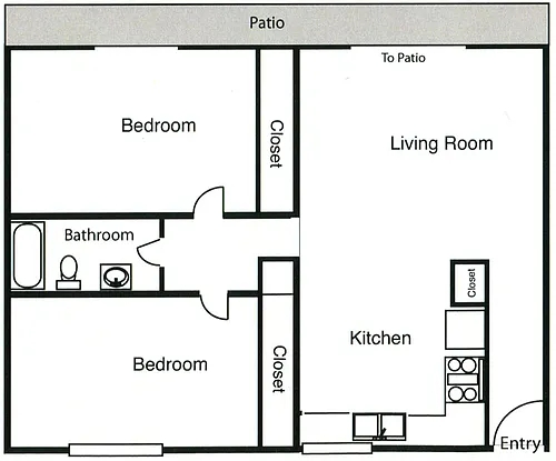 Floor plan Two Bedroom