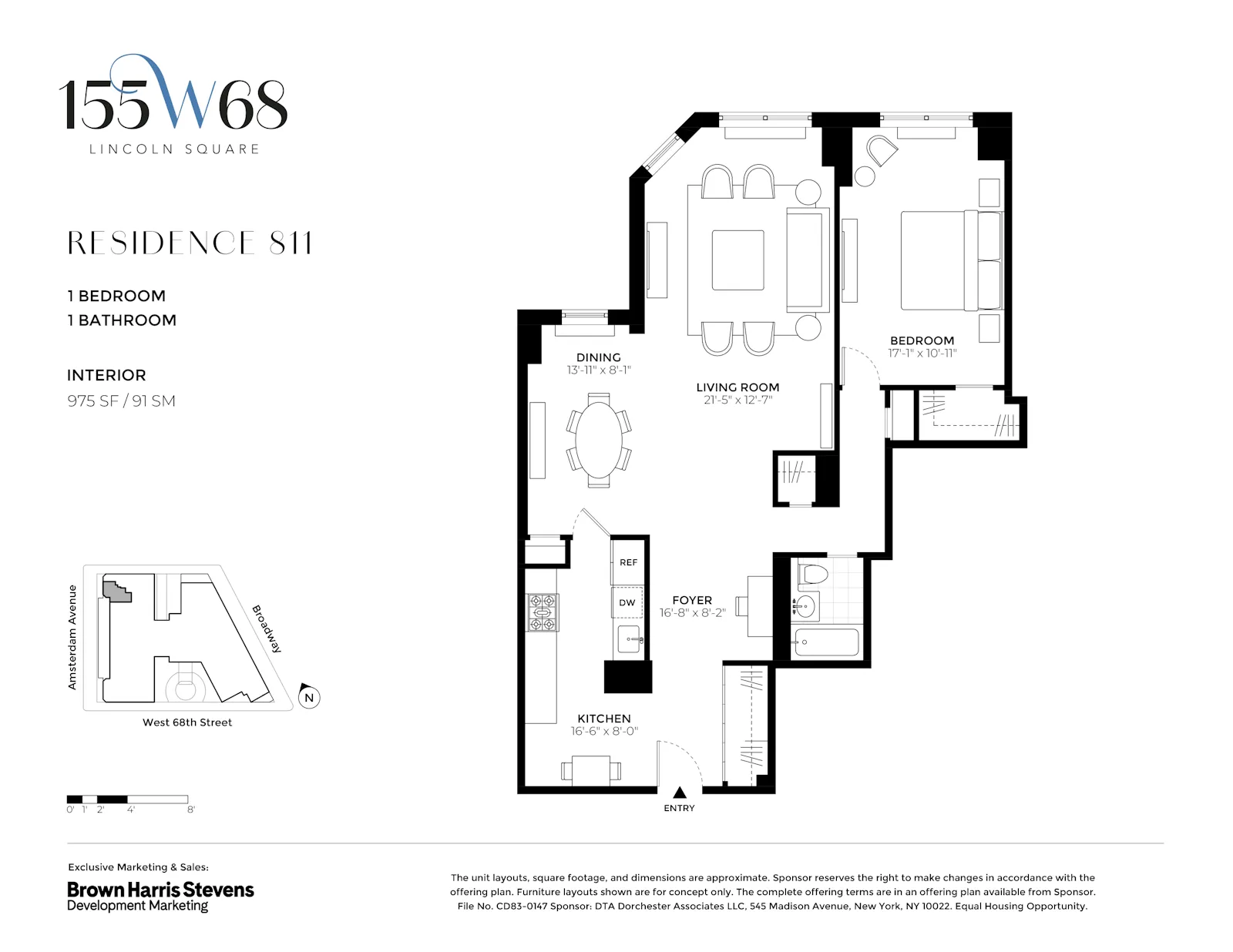 155 West 68th Street #811 in Lincoln Square, Manhattan