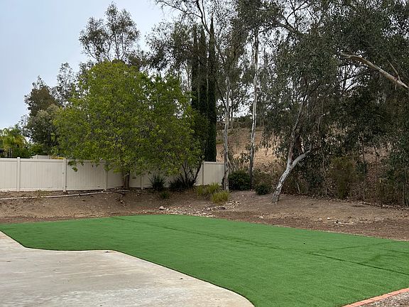 Large fenced backyard- .83 acre