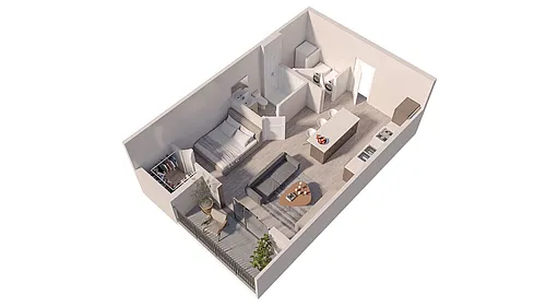 Floor plan Studio E-E
