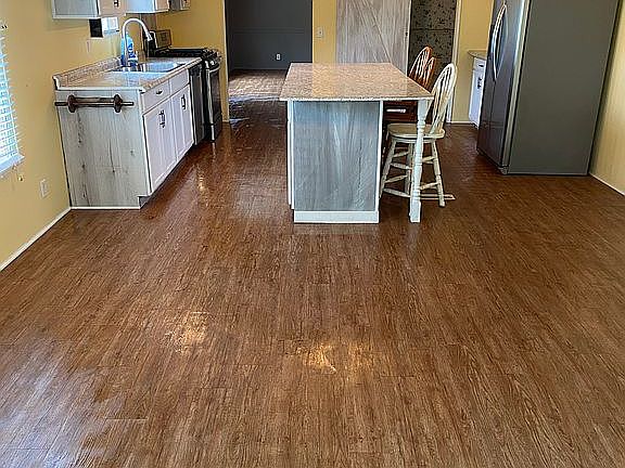Dining area and kitchen