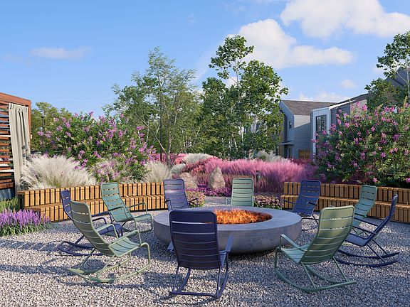 Oxenfree West Oak firepit and seating.