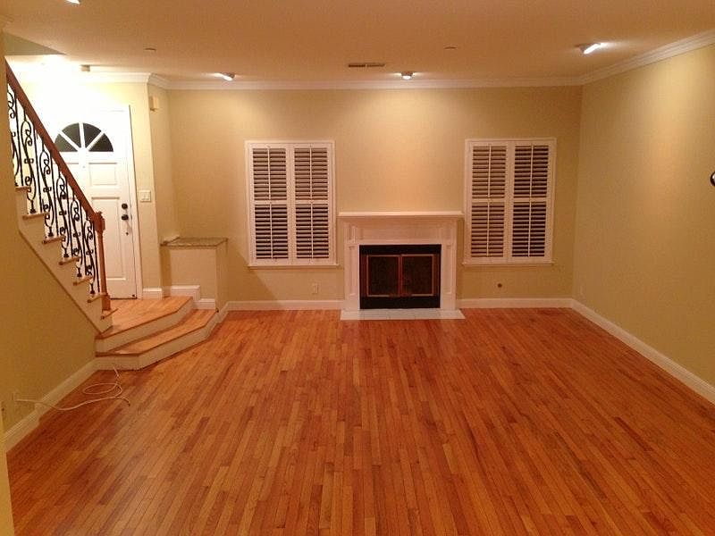 Living room with fireplace