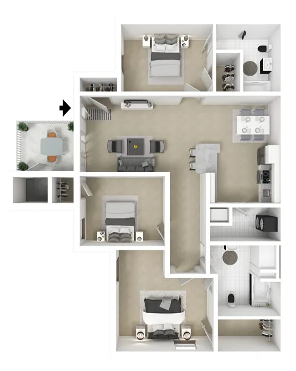 Floor plan 3 X 2