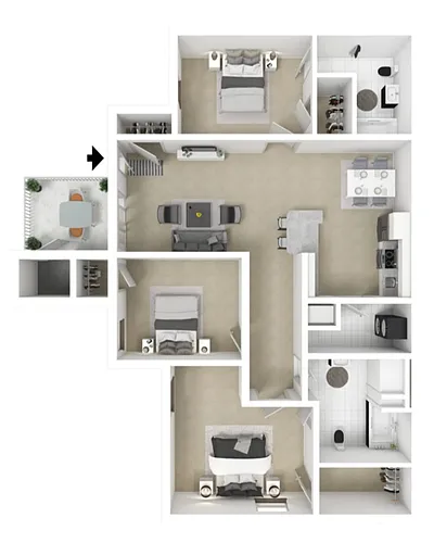 Floor plan 3 X 2