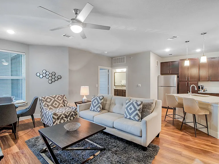 Large open concept living area great for hosting friends and family
