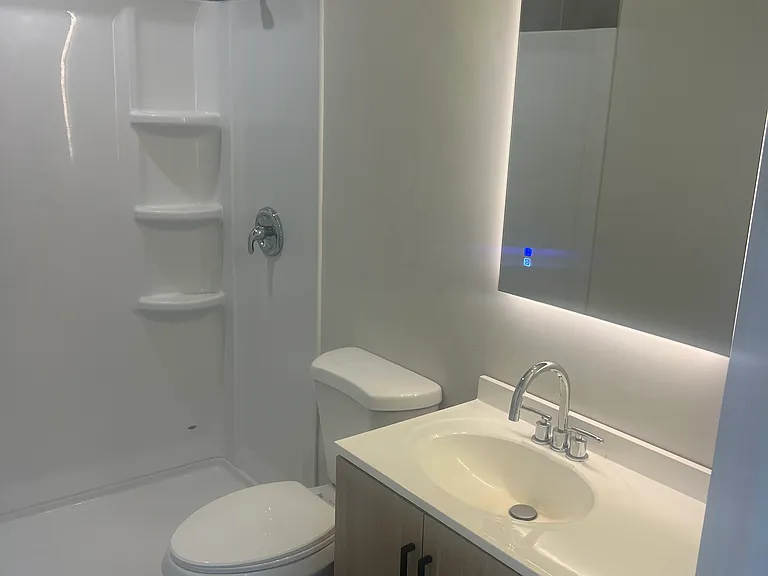 New Bathroom w/ lighted mirror