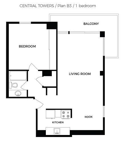 Floor plan 1 Bedroom