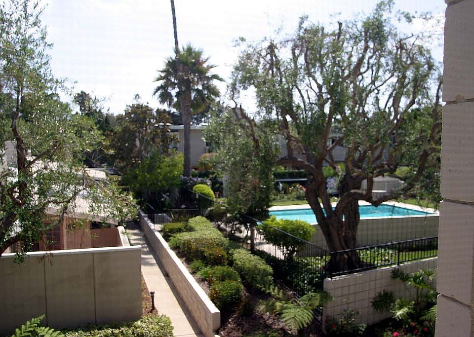 View to pool from upstairs