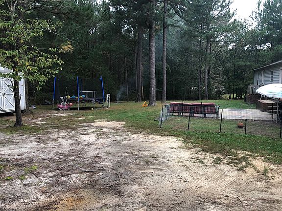 Side view of back yard