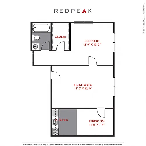 Floor plan Plan A2 - One Bedroom