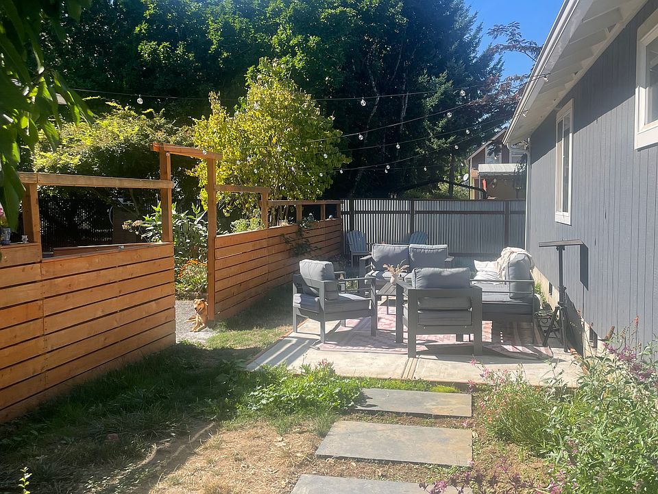 South facing yard with patio area