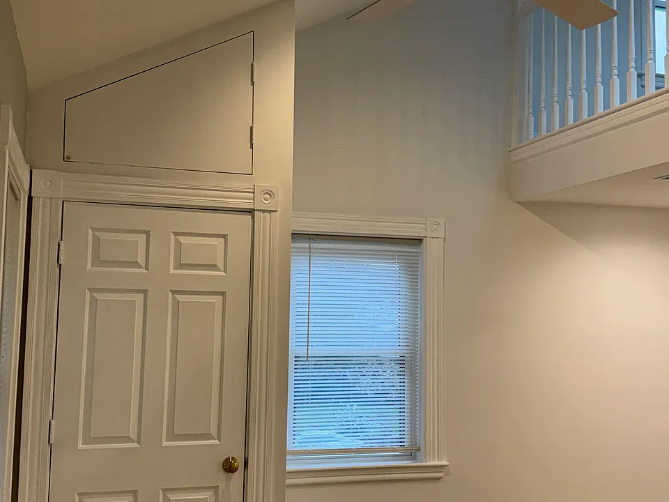 Two closet storage in living room