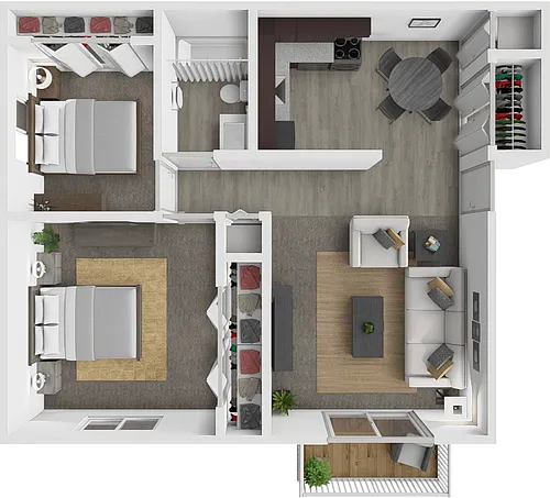Floor plan 2 BEDROOM 1 BATH