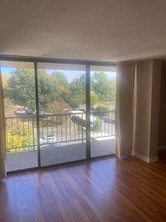 Public garden view from living room and balcony