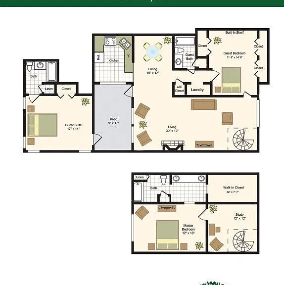 L1 floor plan Memorial Creole