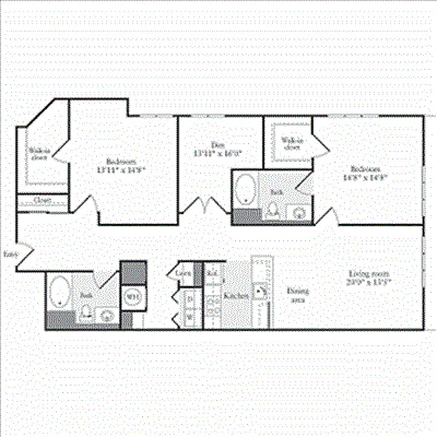 Floor plan 2 Bedrooms P