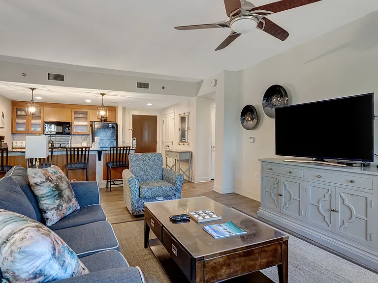 Living Area with Large TV