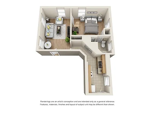 Floor plan 1 Bedroom/ 1 Bathroom