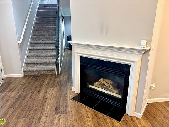 Gas Fireplace & custom mantle in Living Room