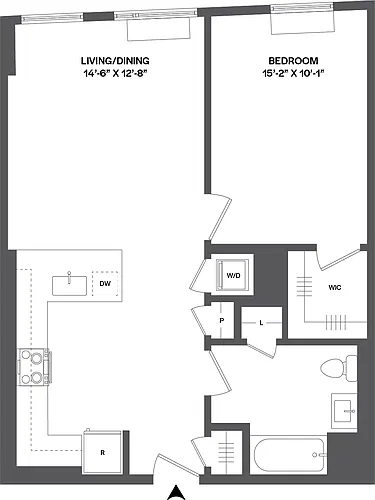 Floor plan 1 Bed/1 Bath-1A-4.1