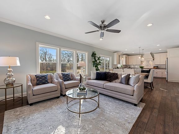 View of Family Room towards the Kitchen and Deck.