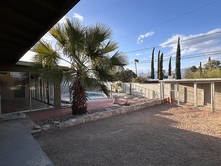Fully fenced in back yard.