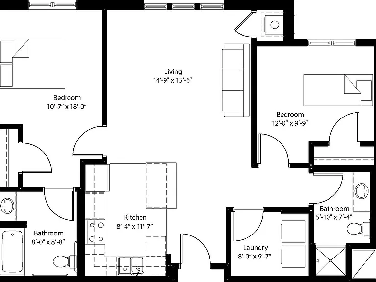 Floor plan may vary by unit.