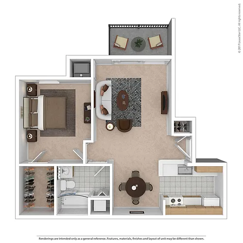 Floor plan 1 Bedroom Traditional