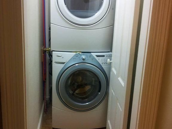 front loading washer/dryer in unit