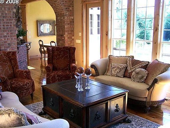 Formal Living Brick, Hardwood & Fireplace
