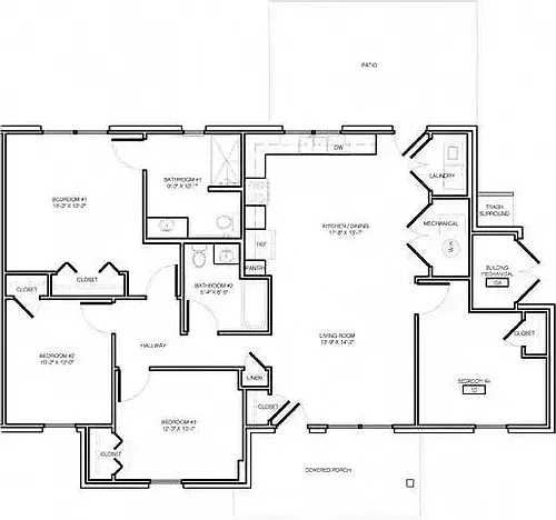 Floor plan 4 Bedroom A