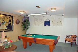Pool table in family room